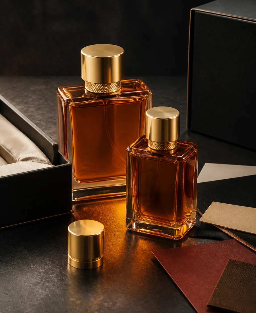 Amber 100ml Faceted Bottle