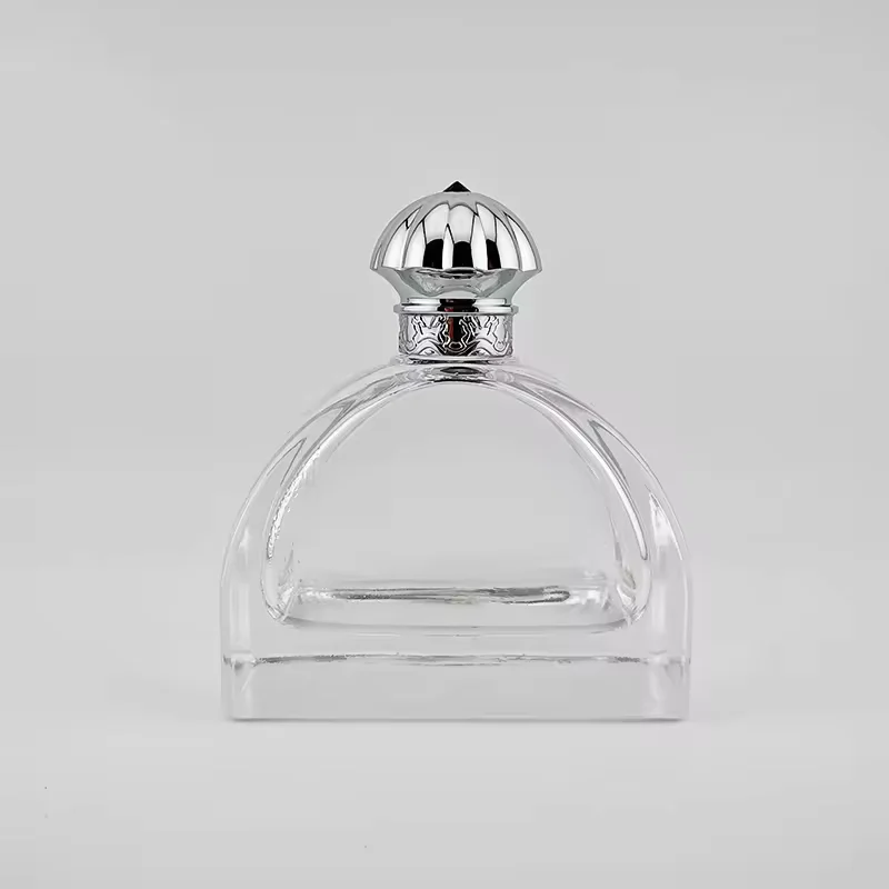 Unique Glass Perfume Bottle with Frost & Screen Printing for Packaging
