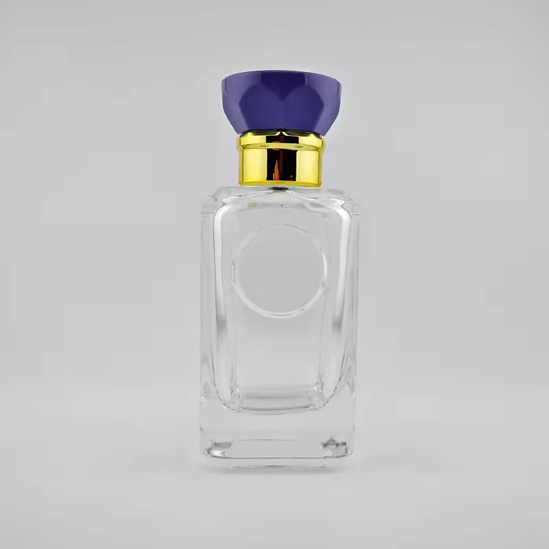 Cylindrical Glass Perfume Bottle with Pump Sprayer