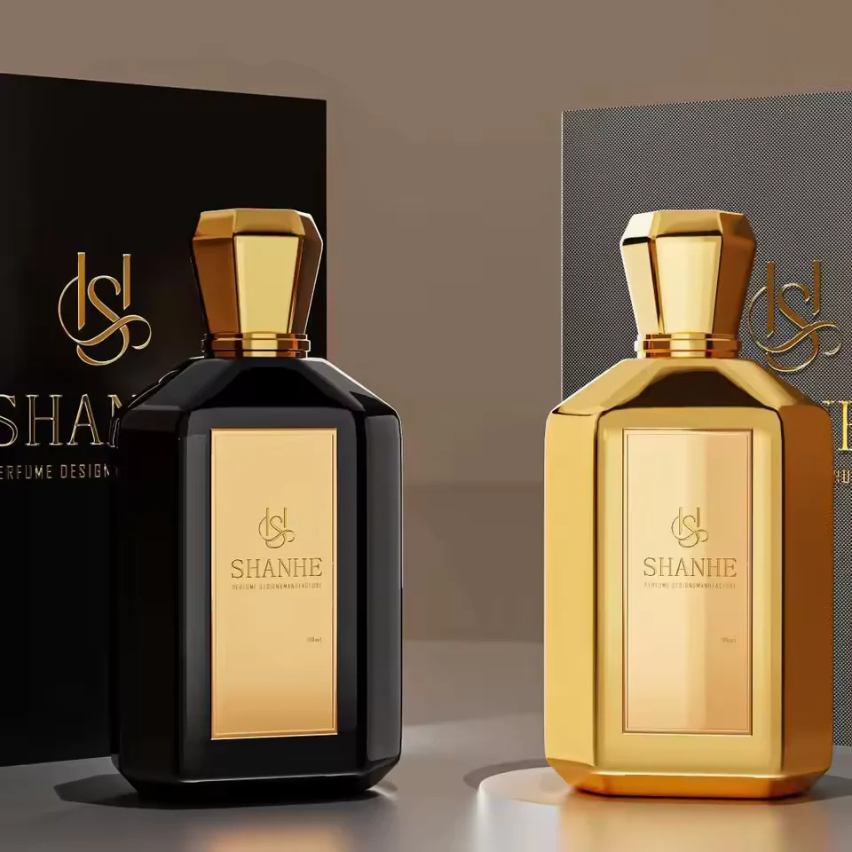 Luxury UV Coating Metal Cap Pump Sprayer Glass Perfume Bottle for Cosmetic