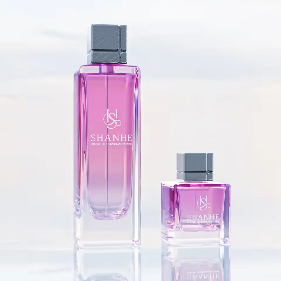 Custom Glass Perfume Bottle with Plastic Lid for Perfume Packaging