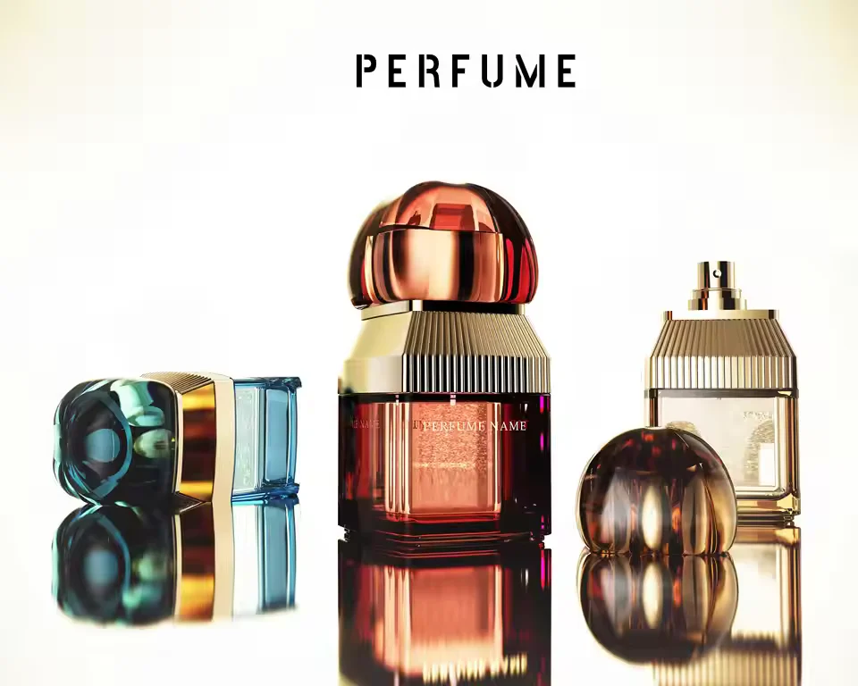 Frosted Glass Perfume Bottle with Pump Sprayer