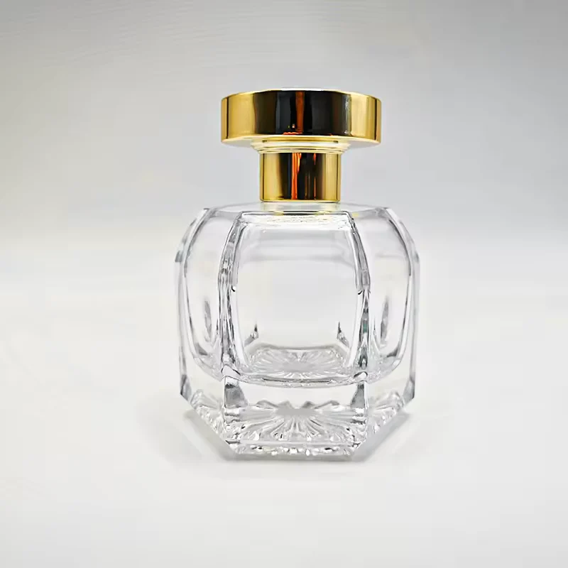 Crystal White Material Unique Shape Perfume Bottles with Cap