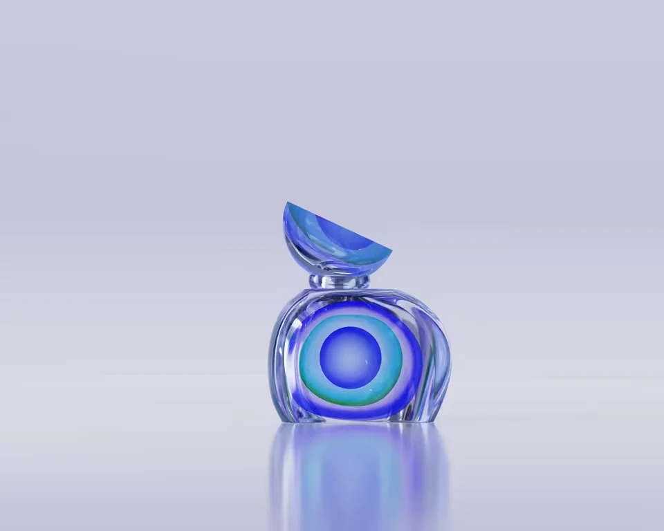 Crystal Glass Perfume Bottles With Stone Cap