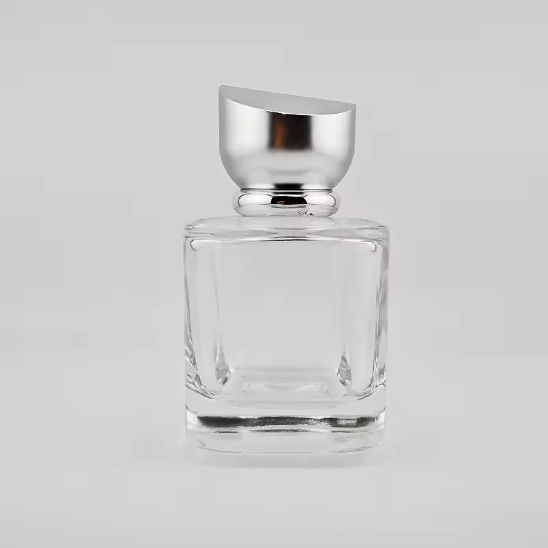 Black Square Glass Perfume Bottle with Pump Sprayer