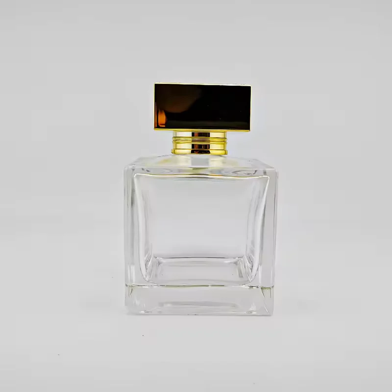 Clear Square Glass Perfume Bottle