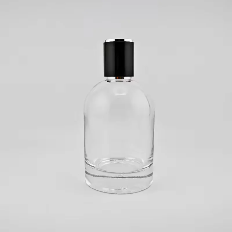 Cylindrical Glass Perfume Bottle with Crimp Neck