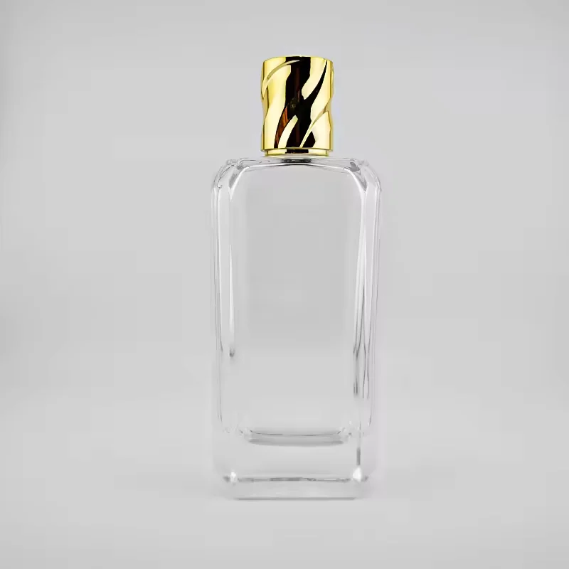Clear Square Glass Perfume Bottle