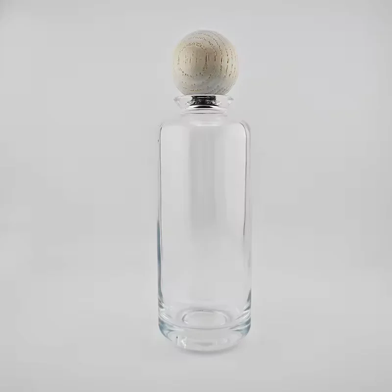 Cylindrical Glass Perfume Bottle with Pump Sprayer