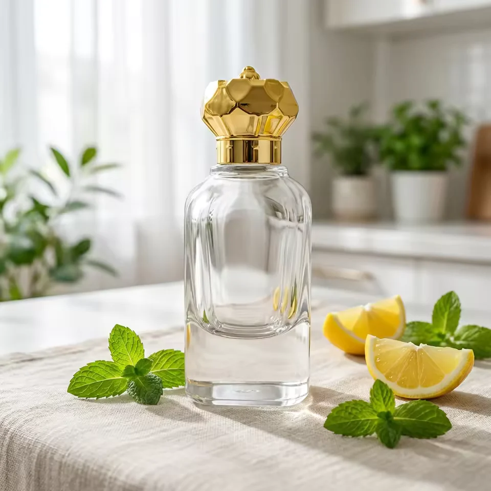 Customized Luxury & Glass Perfume Bottle with Pump Spray Seal & Custom Box