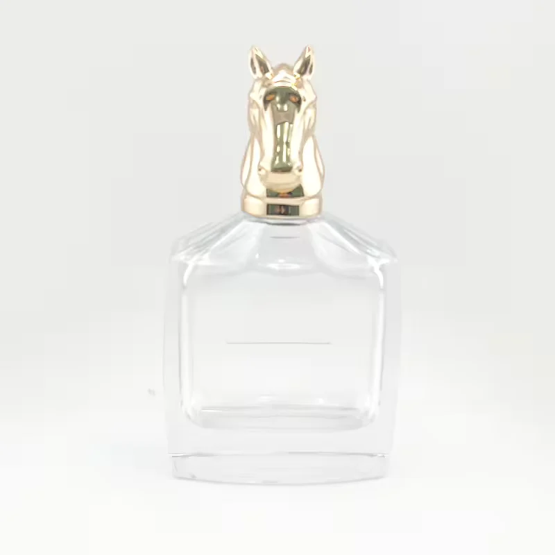 Clear Square Glass Perfume Bottle