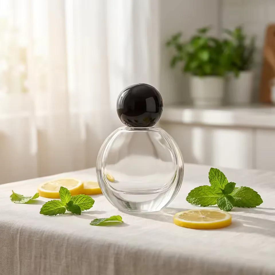 Pretty Customized Luxury & Glass Perfume Bottle with Pump Spray Seal &