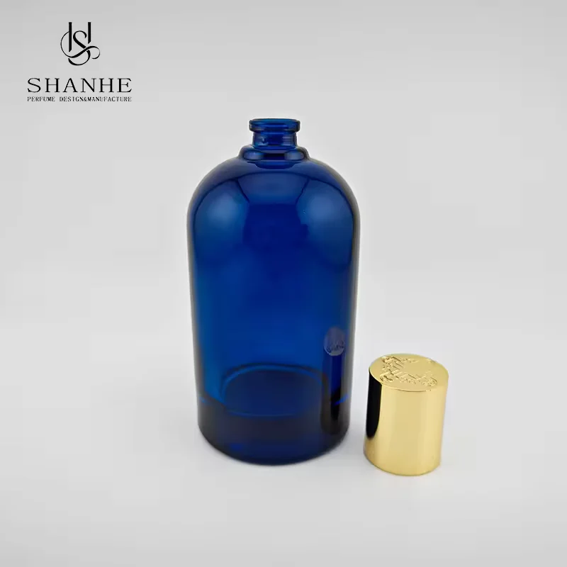 Clear Round Glass Perfume Bottle image 2