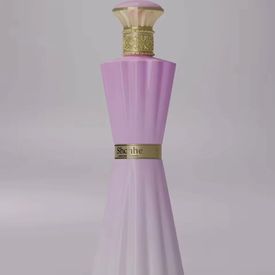 Customized Luxury Purple Perfume Bottle & & Special-shaped Perfume Bottle