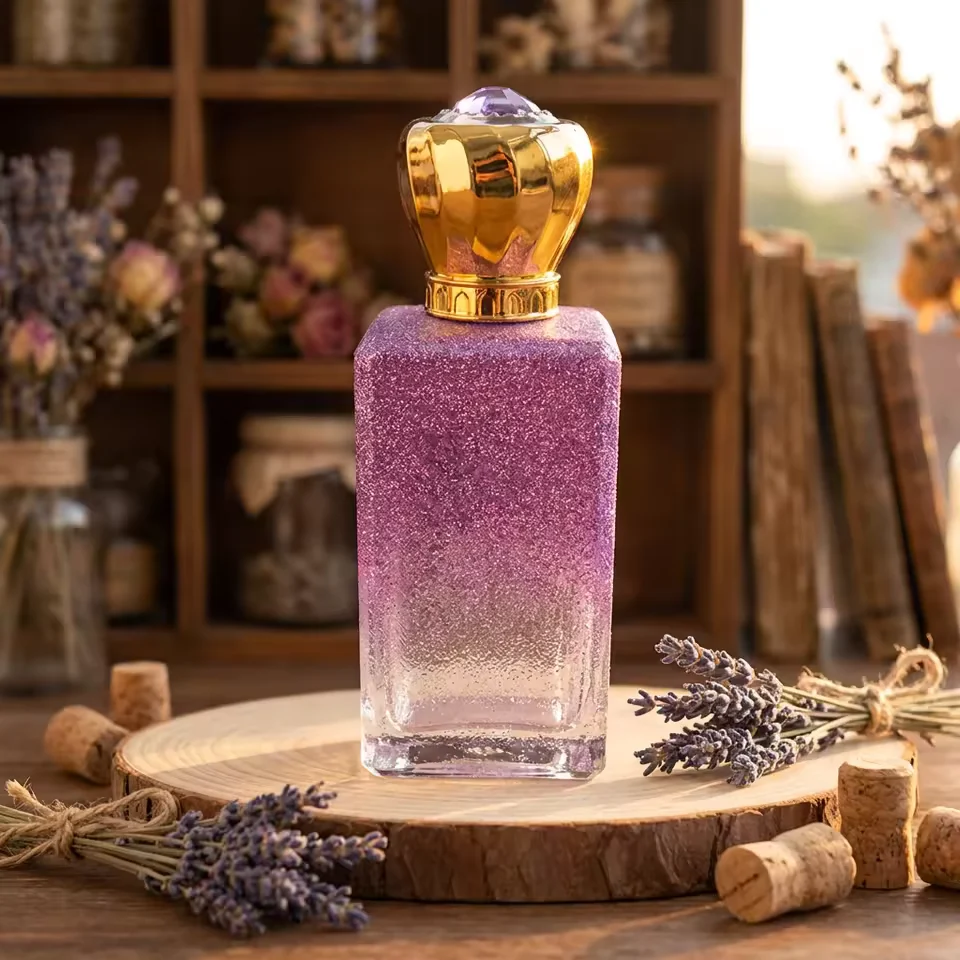 Gradient Square Glass Perfume Bottle