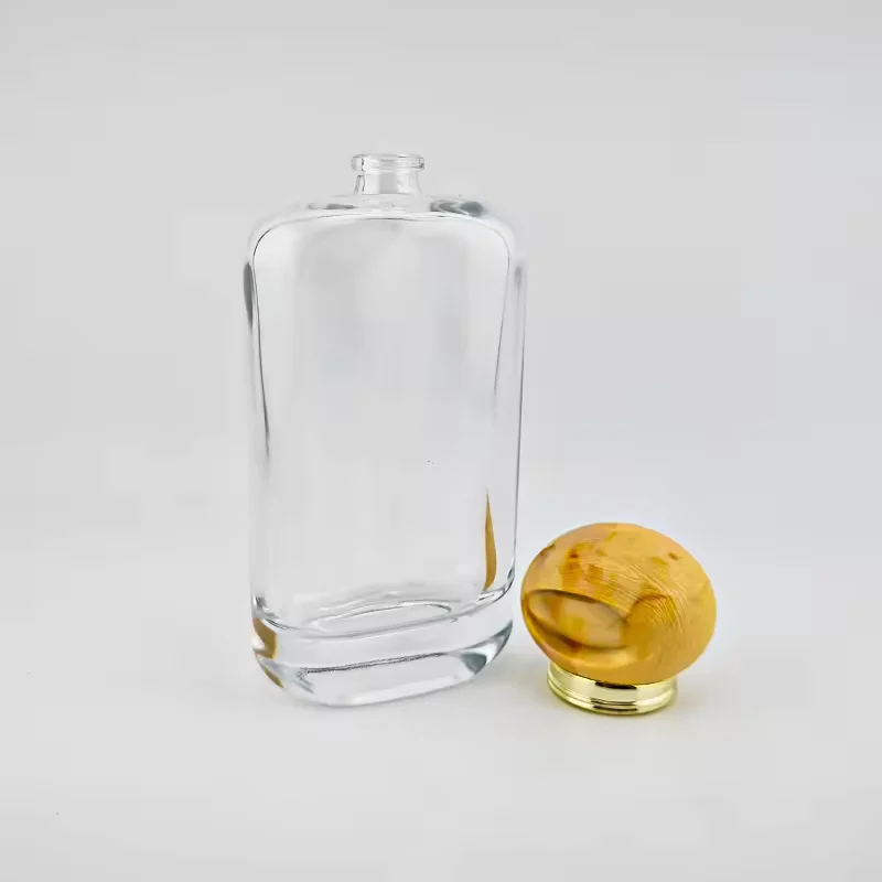 Clear Round Glass Perfume Bottle with Custom Logo image 3