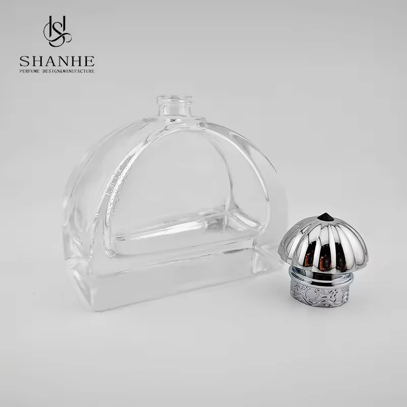 Clear Square Glass Perfume Bottle image 4