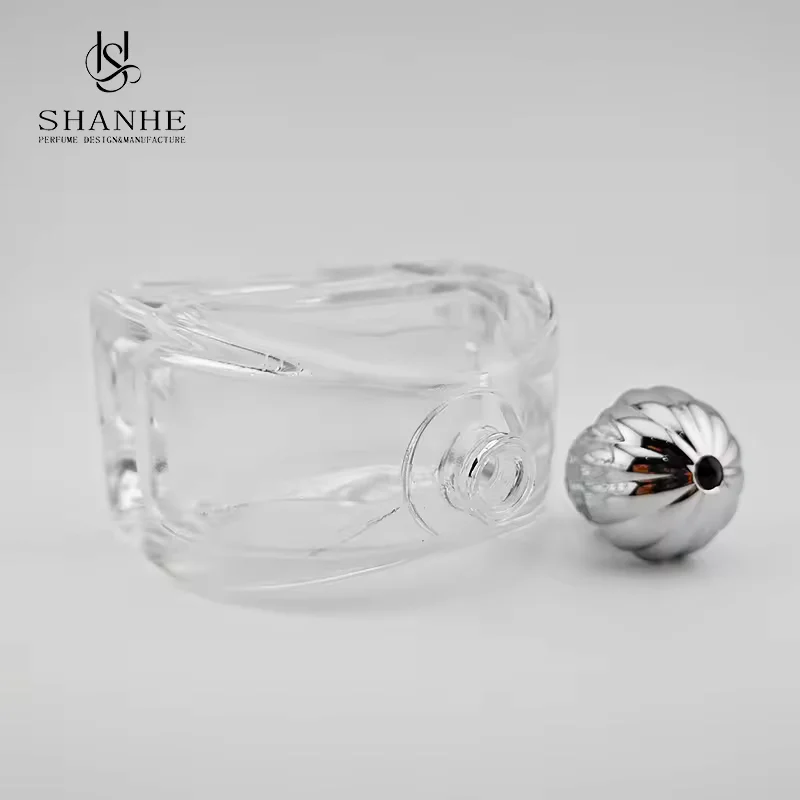 Clear Square Glass Perfume Bottle image 5