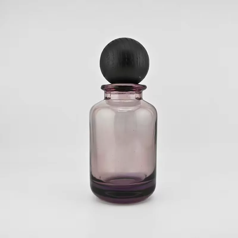 Amber Glass Perfume Bottle with Refillable Design