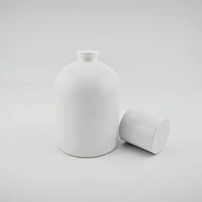 Frosted Glass Perfume Bottle with Pump Sprayer image 2