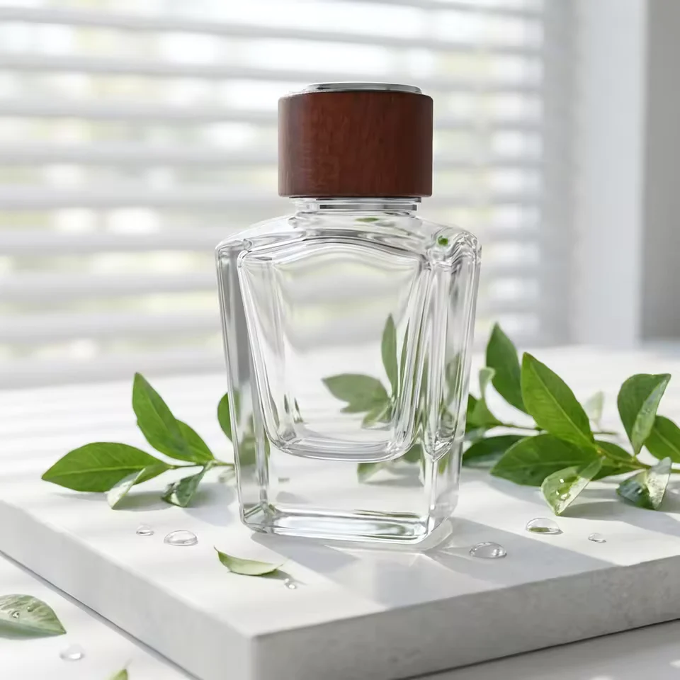 Custom Designed Empty Glass Perfume Bottle with Box Printing for Perfume