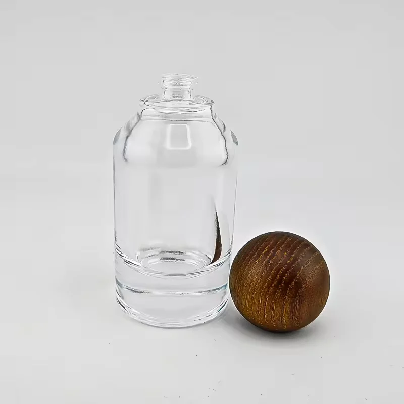 Clear Round Glass Perfume Bottle with Custom Logo