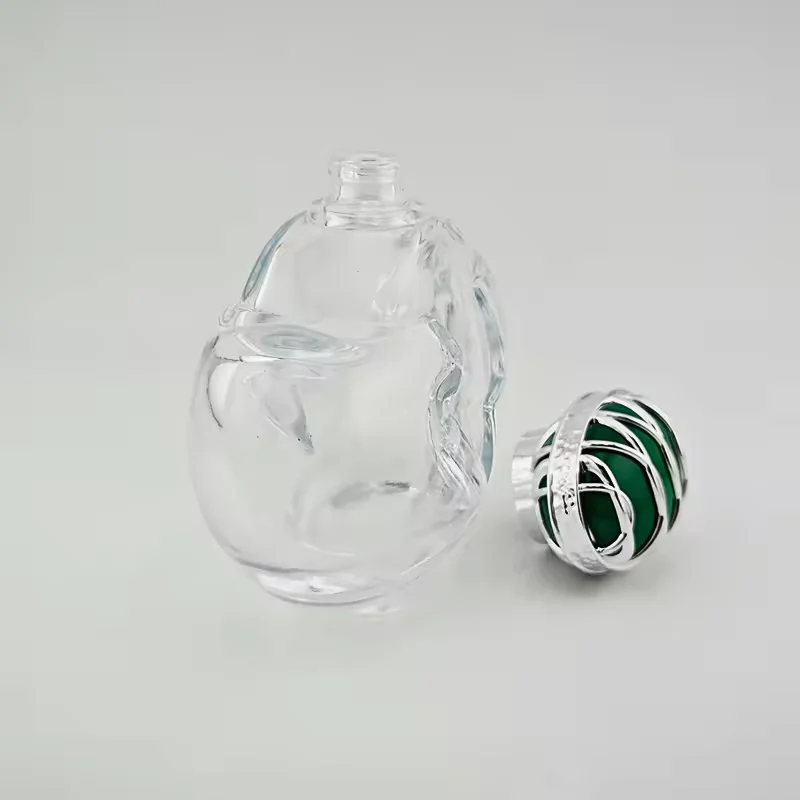 Square Glass Perfume Bottle with Crimp Neck image 2