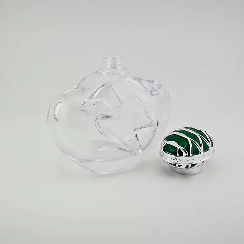 Square Glass Perfume Bottle with Crimp Neck image 4