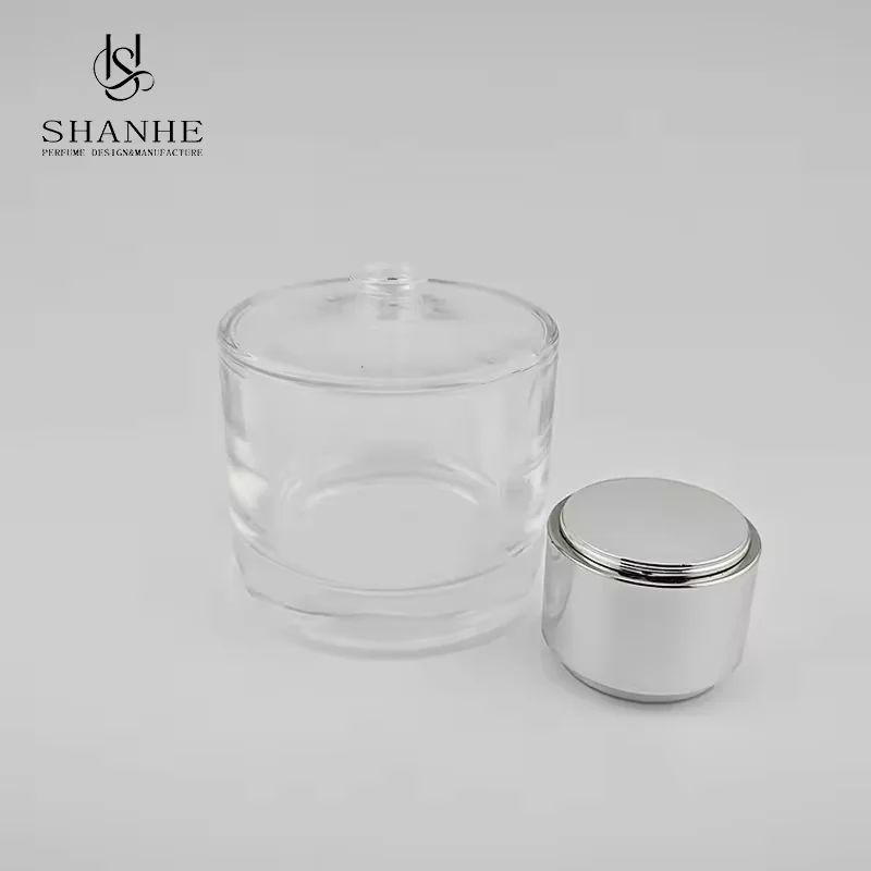 Clear Round Glass Perfume Bottle image 4