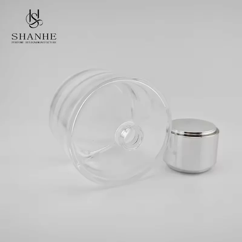 Clear Round Glass Perfume Bottle image 5