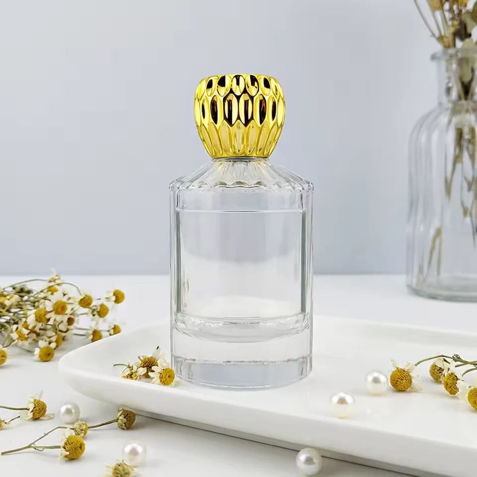 Cylindrical Glass Perfume Bottle