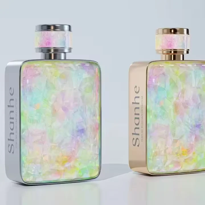 Luxury Crystal Irregular Glass Perfume Bottle with Pump Sprayer Custom Shape