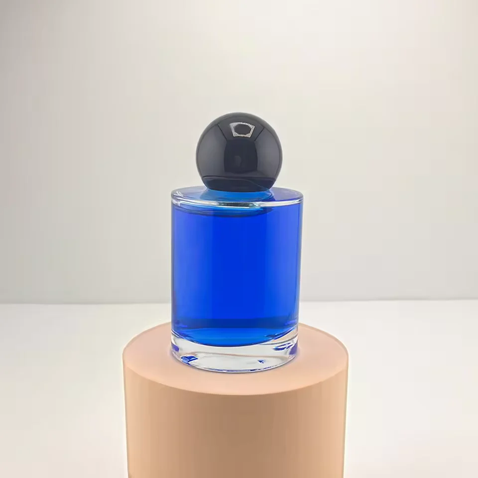Clear Cylindrical Glass Perfume Bottle image 5