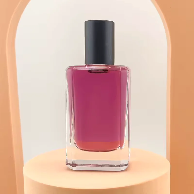 Custom Glass Perfume Bottle with Pump Sprayer Empty Bottle in Stock with