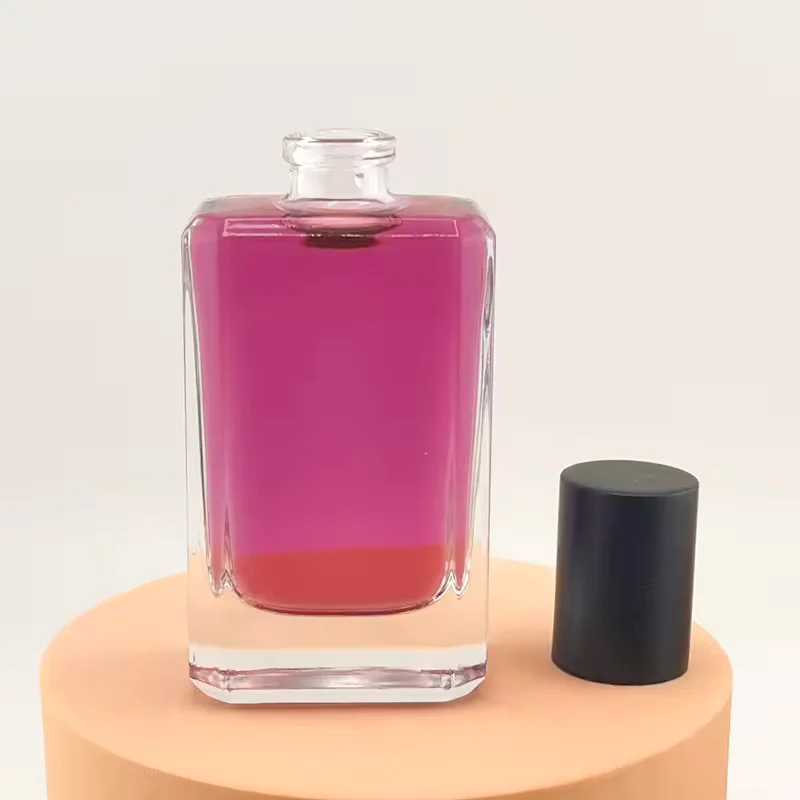 Clear Square Glass Perfume Bottle