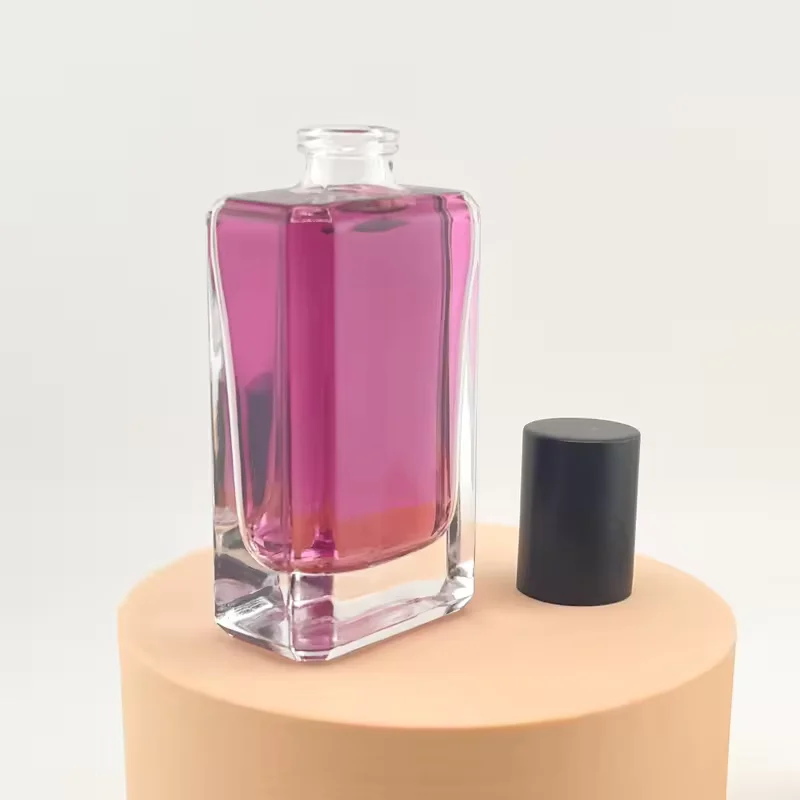 Clear Square Glass Perfume Bottle image 4