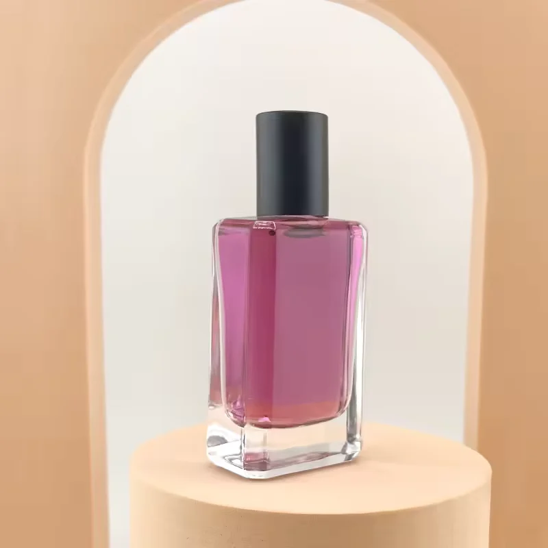 Clear Square Glass Perfume Bottle image 5