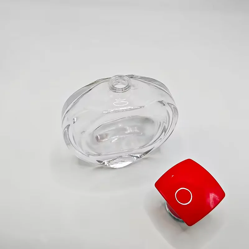 Clear Round Glass Perfume Bottle image 3