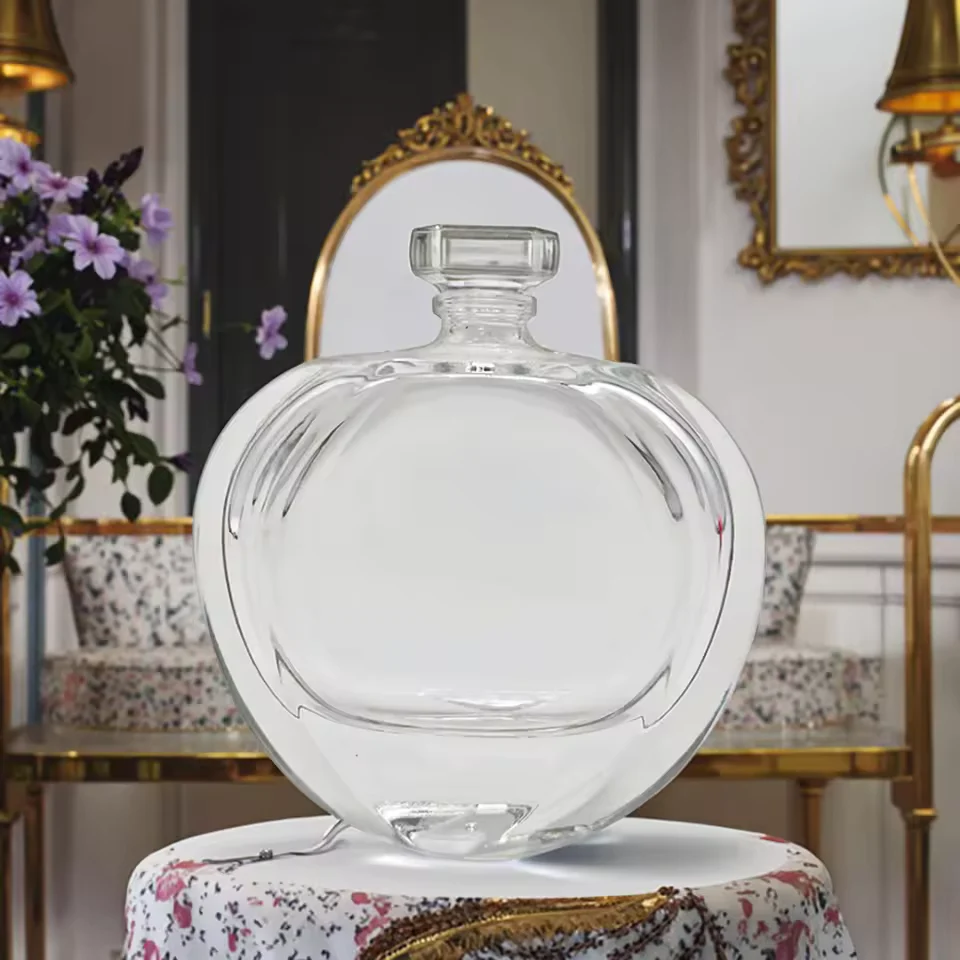 Clear Round Glass Perfume Bottle image 5