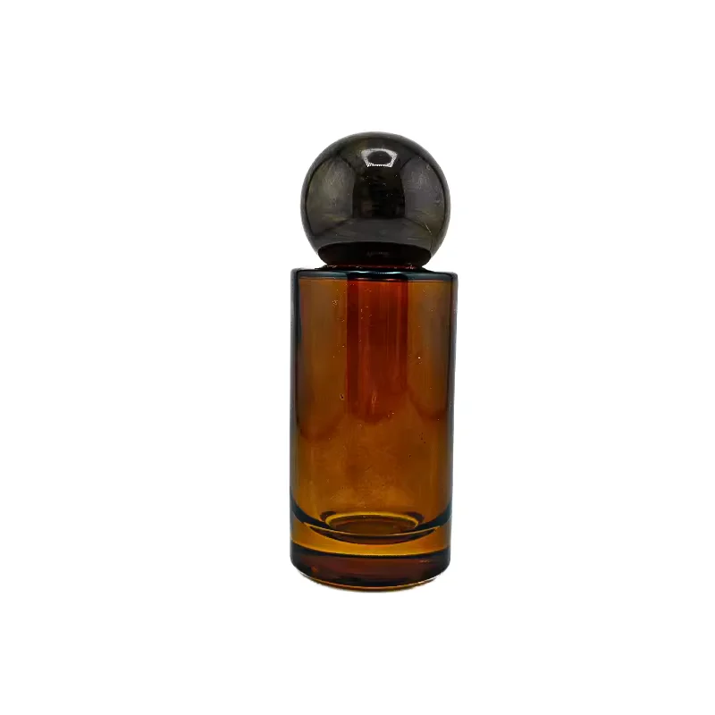 Round Glass Perfume Bottle with Refillable Design