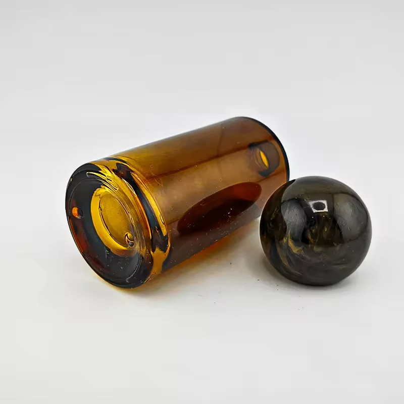 Round Glass Perfume Bottle with Refillable Design image 3