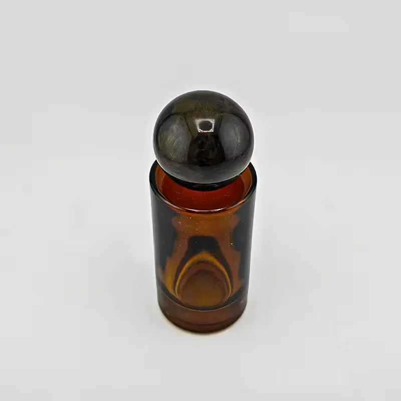 Round Glass Perfume Bottle with Refillable Design image 4