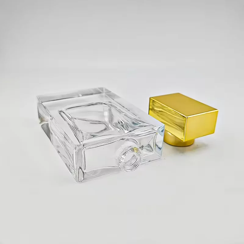 Luxury Glass Perfume Bottles Empty Refillable Crimp Neck Seal with Gold Cap image 2