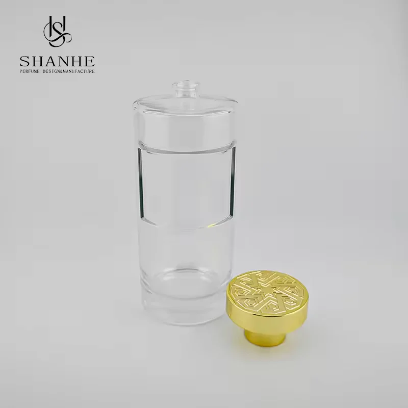 Clear Square Glass Perfume Bottle image 3