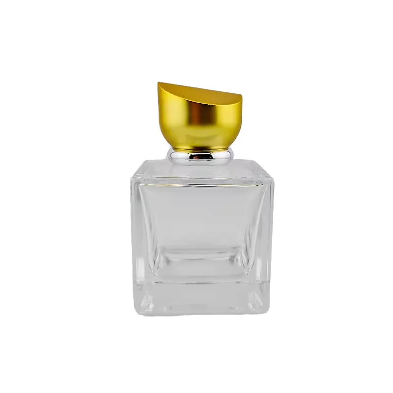 Square Glass Perfume Bottle with Pump Sprayer
