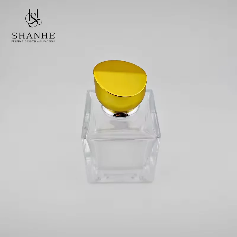 Square Glass Perfume Bottle with Pump Sprayer image 5