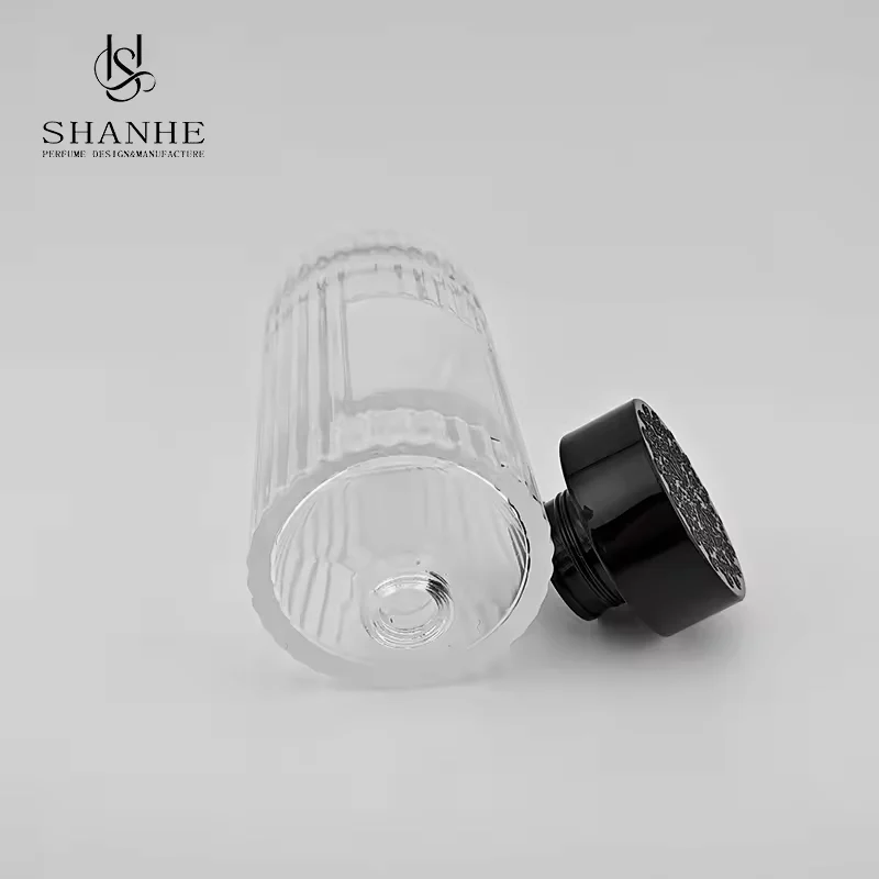 Black Cylindrical Glass Perfume Bottle image 3
