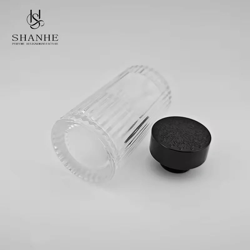 Black Cylindrical Glass Perfume Bottle image 4