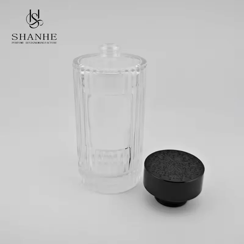 Black Cylindrical Glass Perfume Bottle image 5