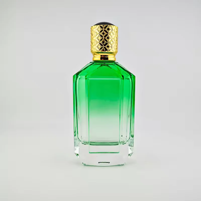 Gradient Square Glass Perfume Bottle with Refillable Design